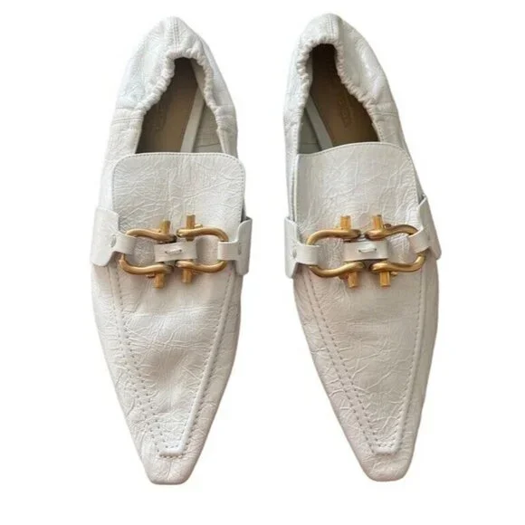BOTTEGA VENETA Leather Madame Loafers White - Picture 3 of 6